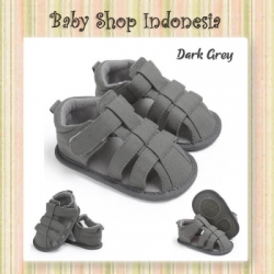 S981 Sepatu Sandal Bayi Sepatu Sandal Prewalker Import Dark Grey  large